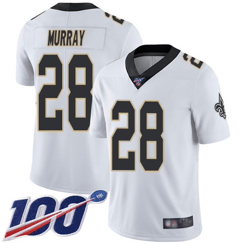 Men New Orleans Saints Limited White Latavius Murray Road Jersey NFL Football 28 100th Season Vapor Untouchable Jersey